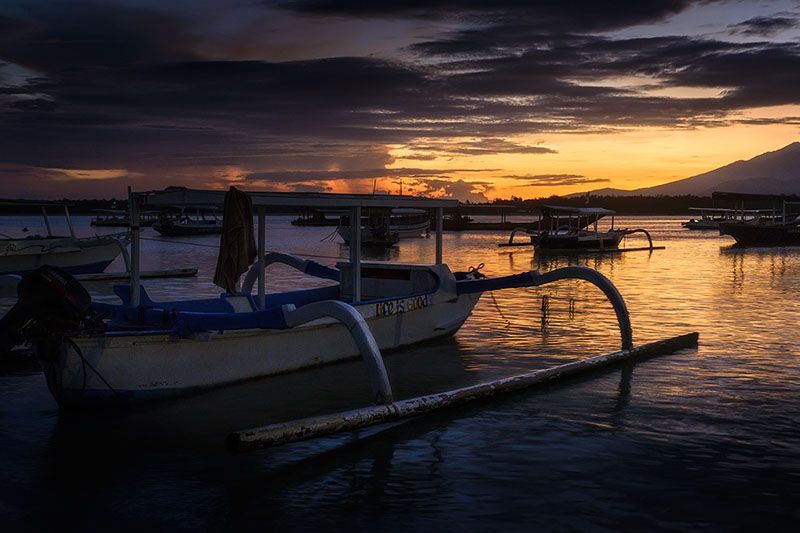 Fotografía de amanecer en Gili Trawangan (Indonesia)